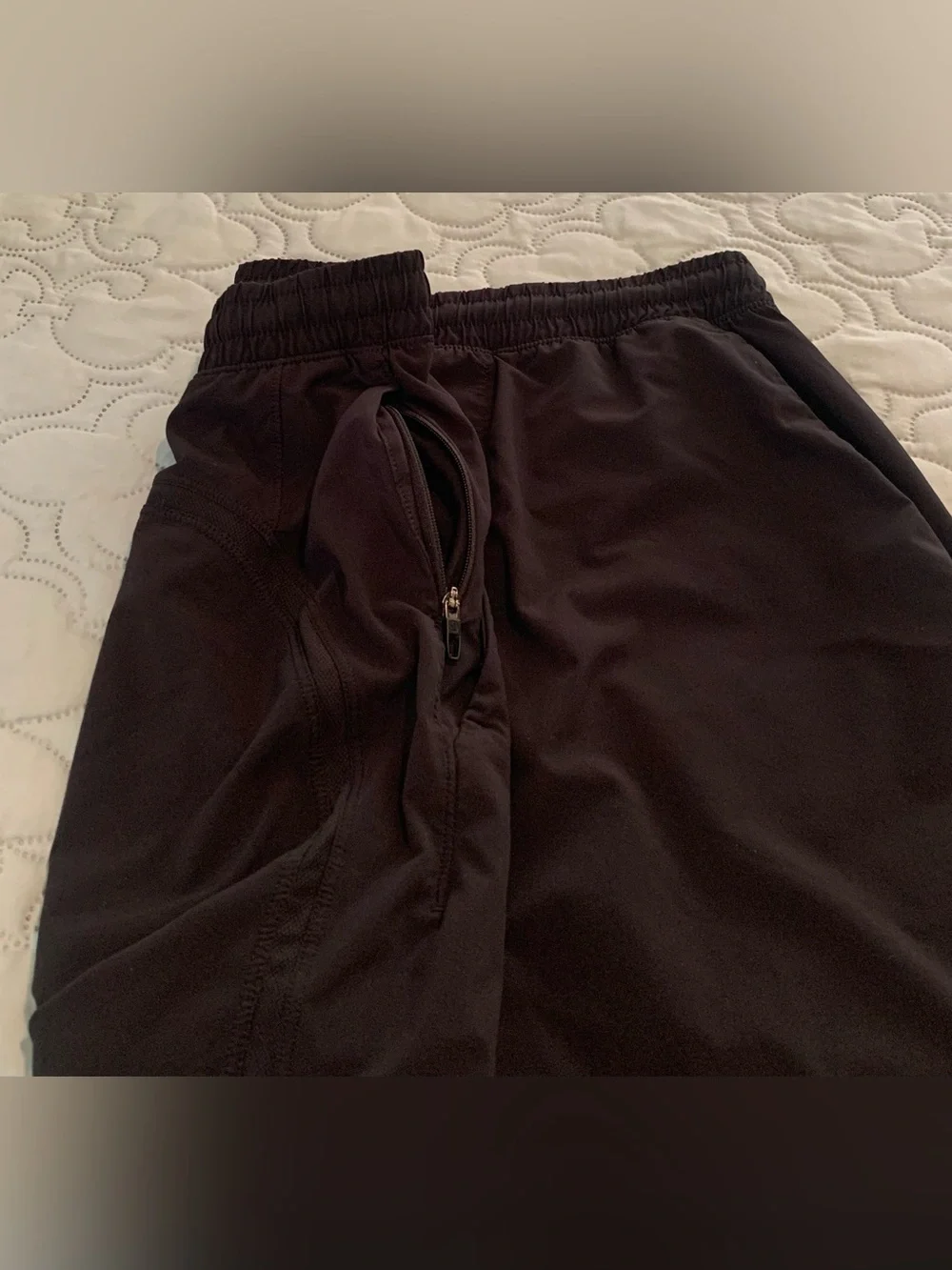 Lululemon Pace Breaker Linerless 5” Shorts Size M Black Elastic Drawstring